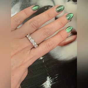 ✨ NEW 7.07ctw Moissanite Diamond Eternity Ring ✨ S925 Silver - Size 8